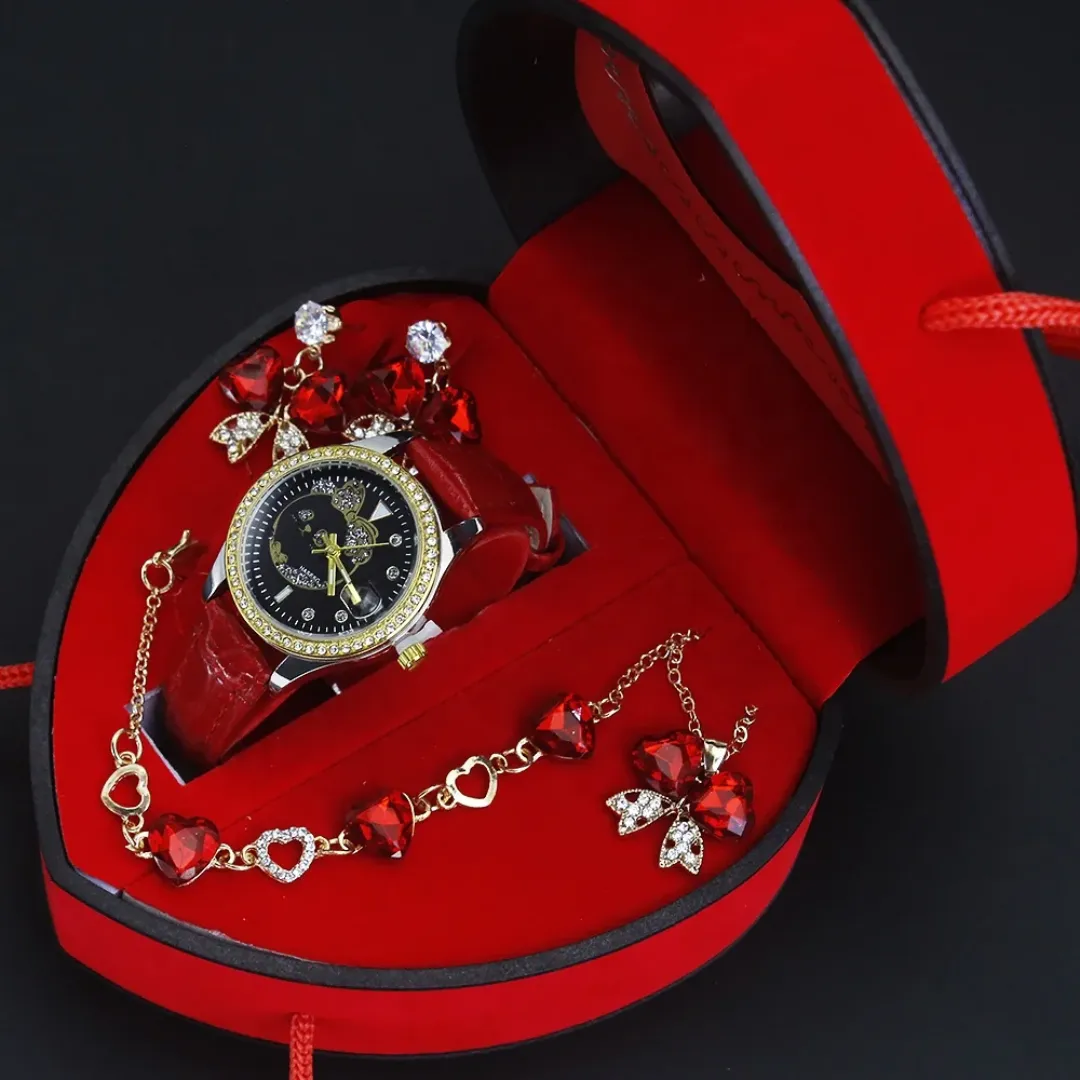 Montre de luxe pour femme petit cadran bracelet en cuir