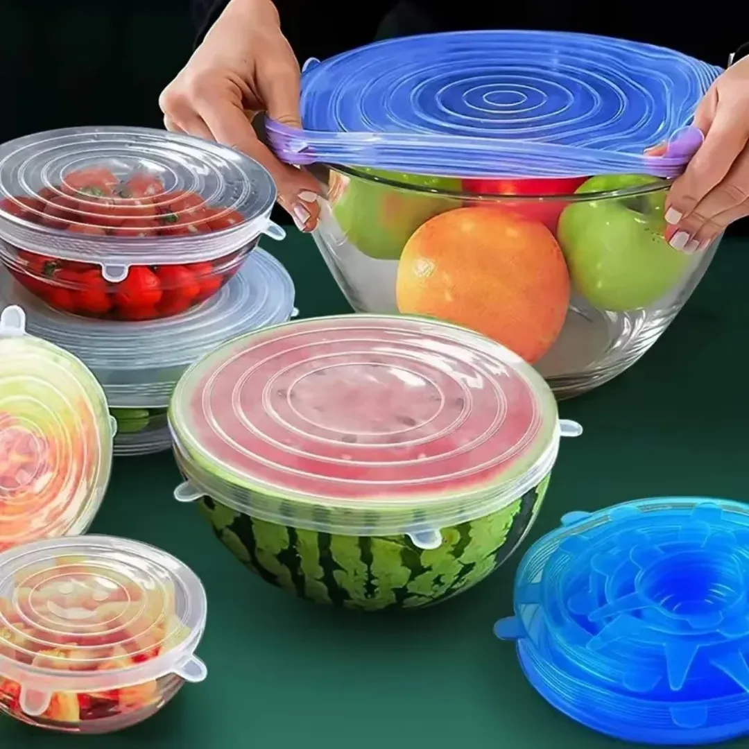 Couvercle en silicone Smiley Face pour conservation des aliments