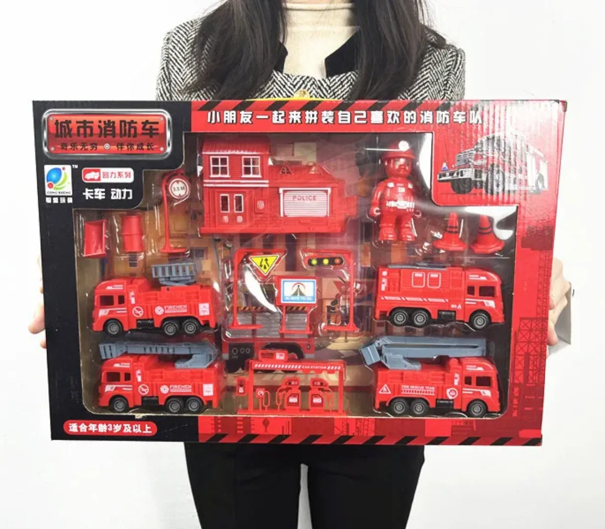 Camion de Pompiers Jouet pour Enfants - Modèle Moulé Sous Pression