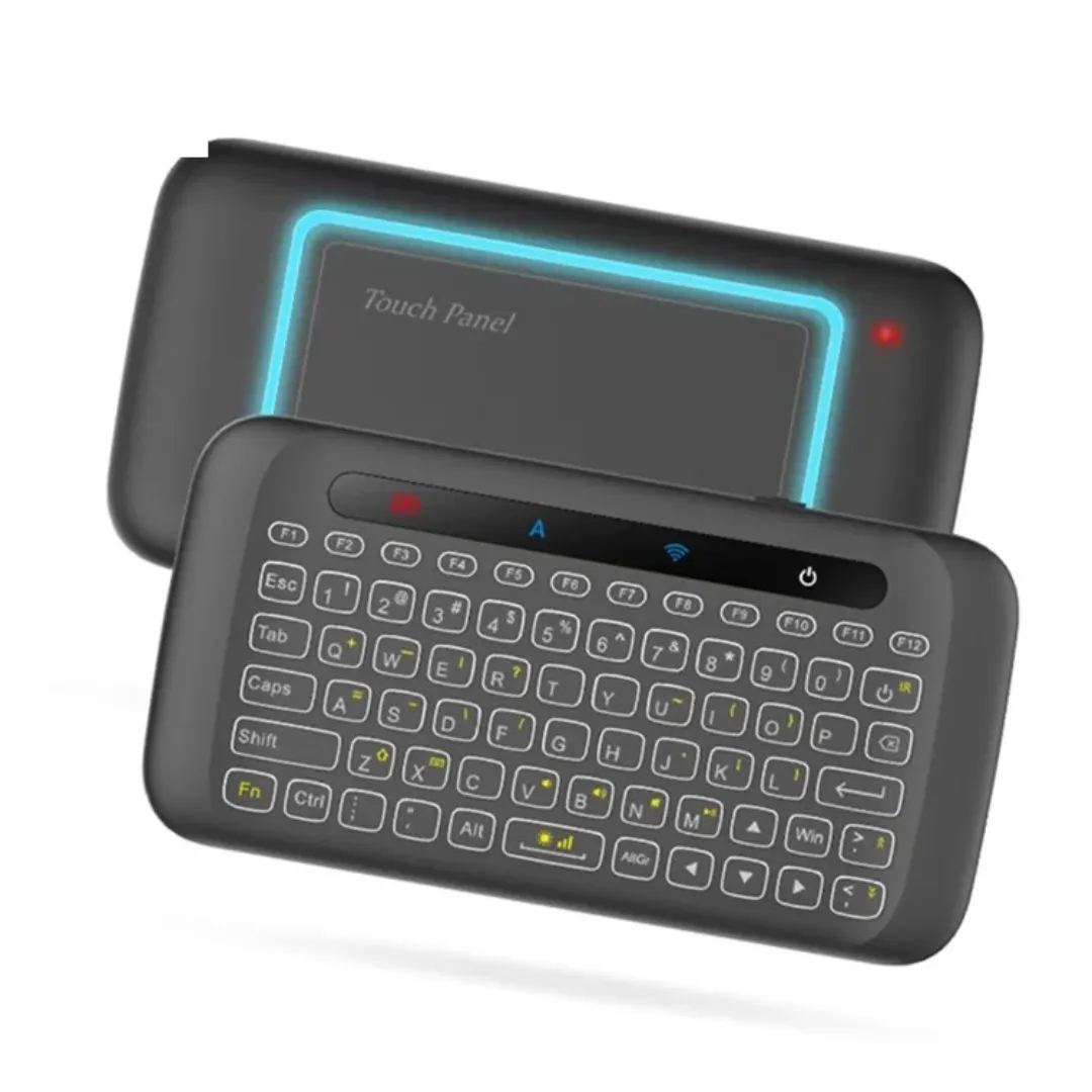 Mini-clavier rétroéclairé H20 avec pavé tactile plein écran arrière 2.4G