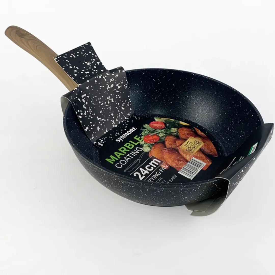 Poêle plate à revêtement en granit antiadhésif classique en alliage d'aluminium à fond d'induction