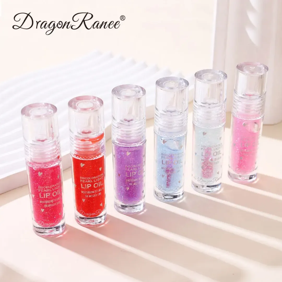 Gloss à lèvres pailleté changeant de couleur hydratant brillant