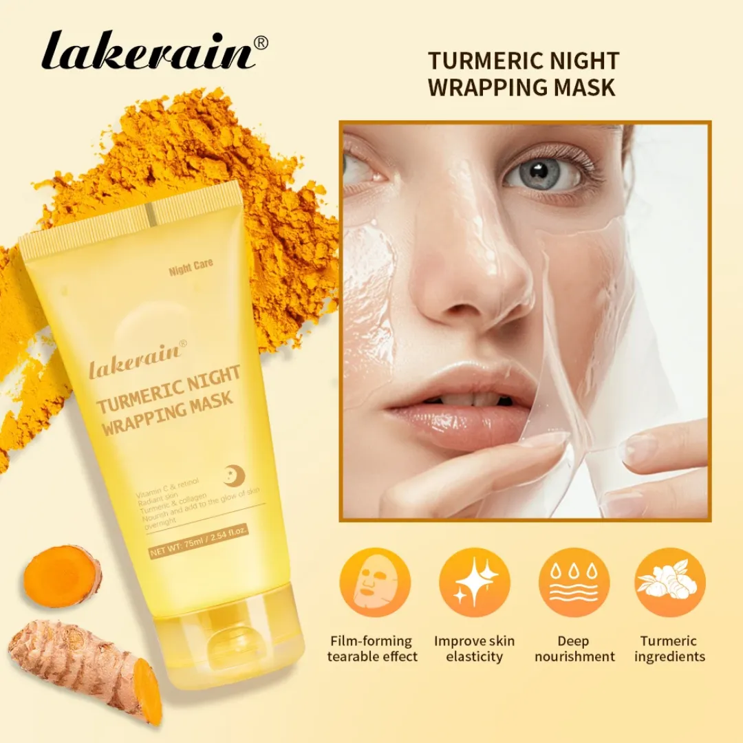 Masque Peel-Off Curcuma Doux Longue Durée Nourrissant Hydratant