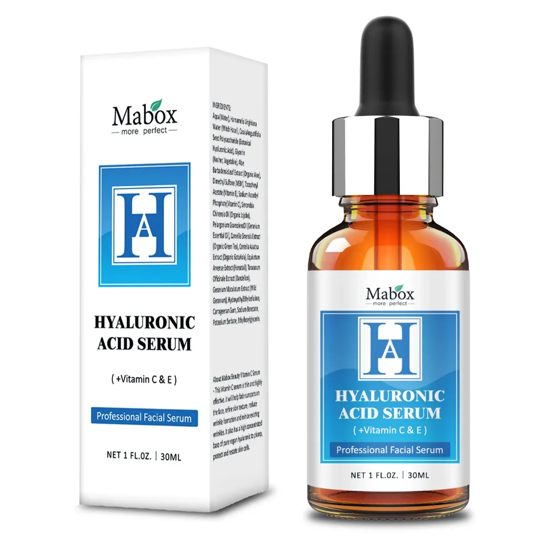 Mabox Sérum à l'acide hyaluronique Crème hydratante éclaircissante pour le visage