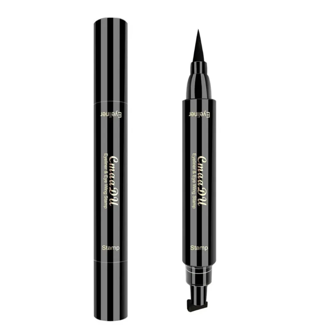 CmaaDu Crayon Eyeliner Liquide Super Étanche Noir Double Tête