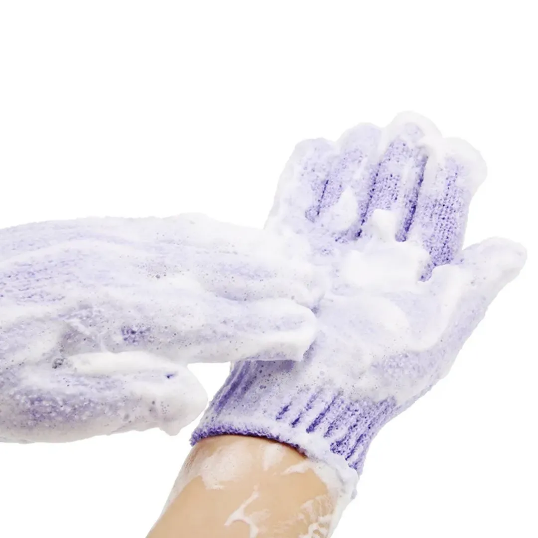 Gants de bain exfoliants à cinq doigts