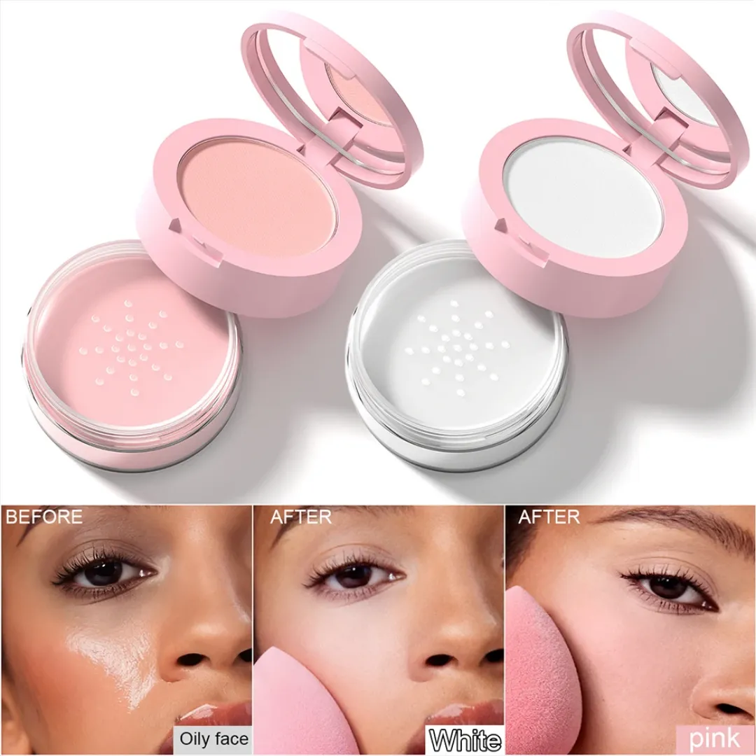 Poudre à double effet compacte + poudre libre, lissage instantané de la peau