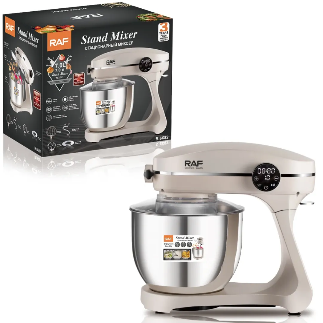 RAF R.6682 Batteur sur socle 3 en 1 de haute qualité avec protection anti-éclaboussures