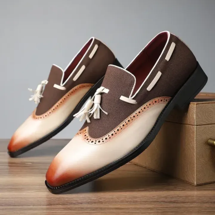 Chaussures richelieu à enfiler basses pour hommes - Style britannique décontracté et tendance