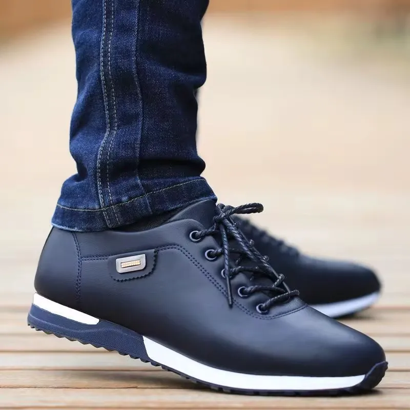 Chaussures basses en PU de haute qualité, baskets confortables et antidérapantes pour hommes