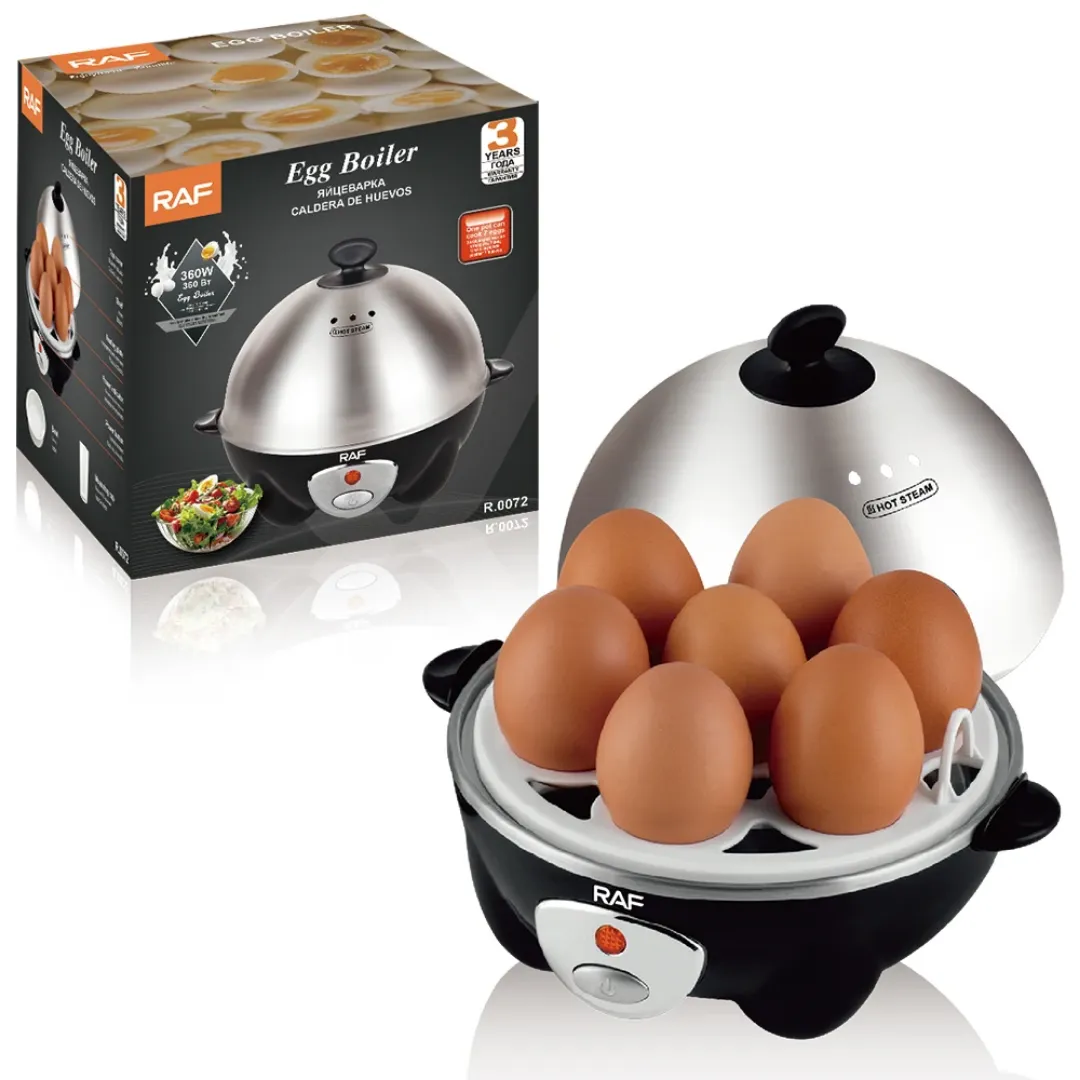 Cuiseur à œufs électrique RAF R.0072 en acier inoxydable - 7 œufs