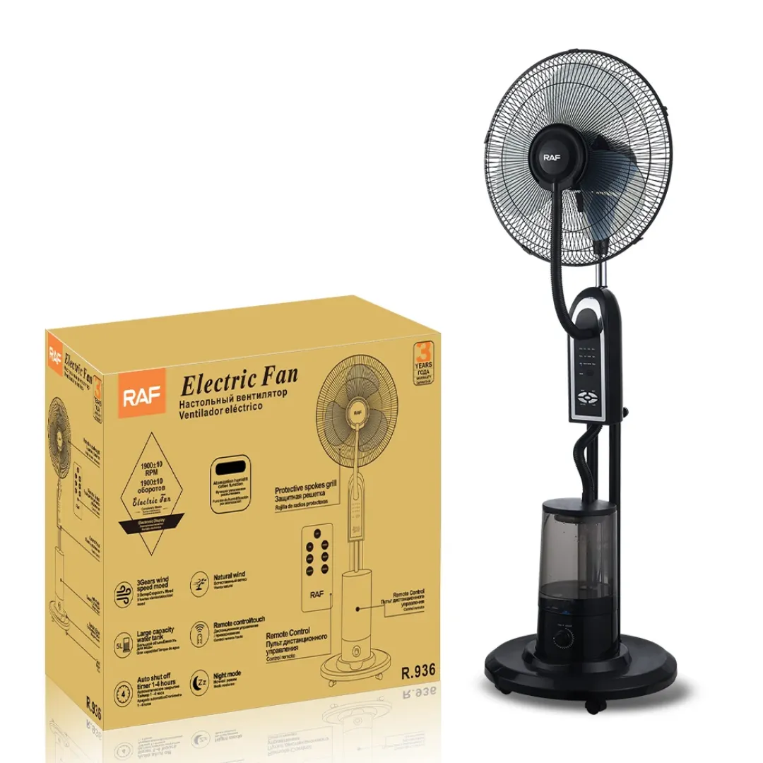 Ventilateur Électrique RAF avec Télécommande de Pulvérisation d'Eau - Modèle R.936