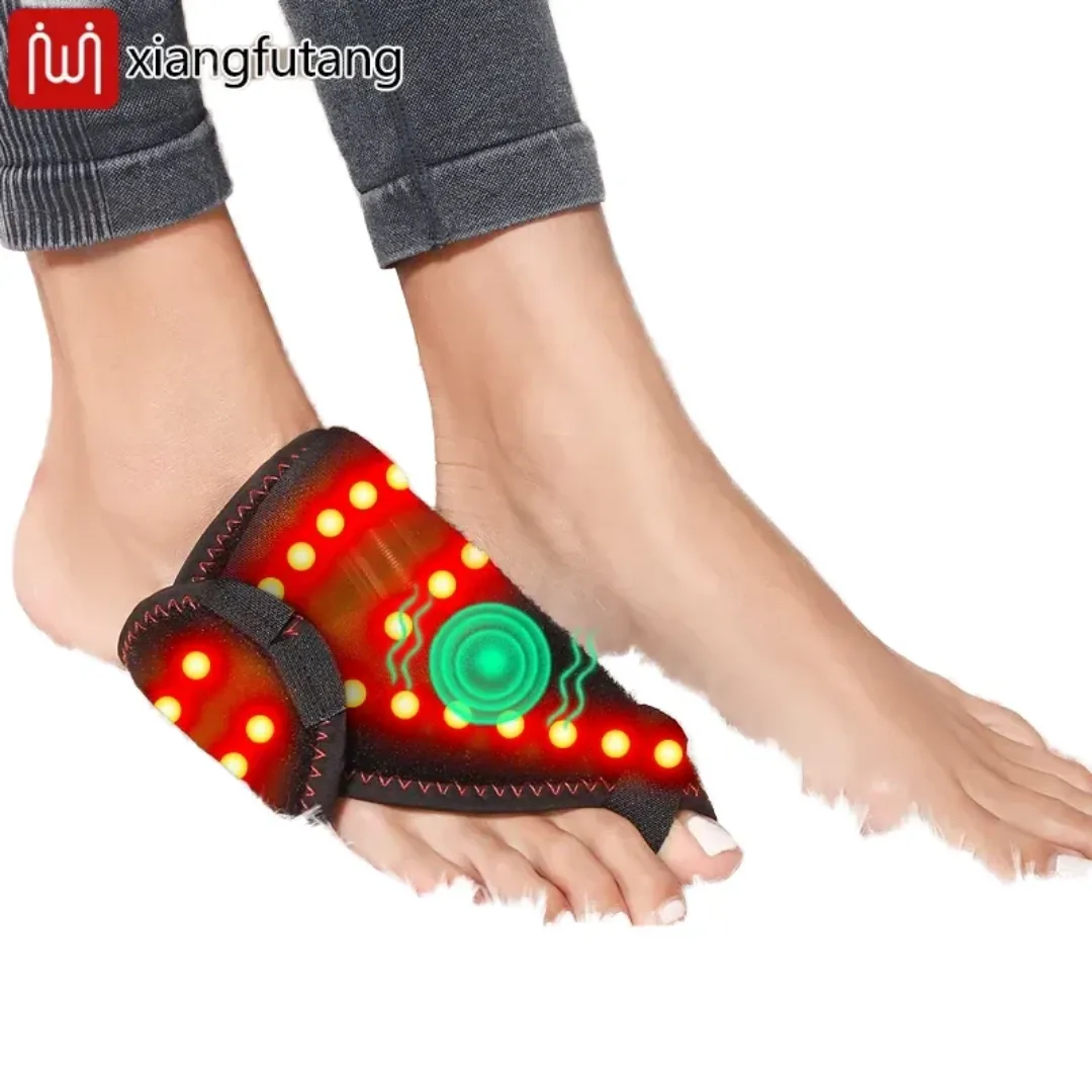 Masseur de cheville électrique 3 vitesses sangle de massage chauffante par vibration pour le soutien des pieds