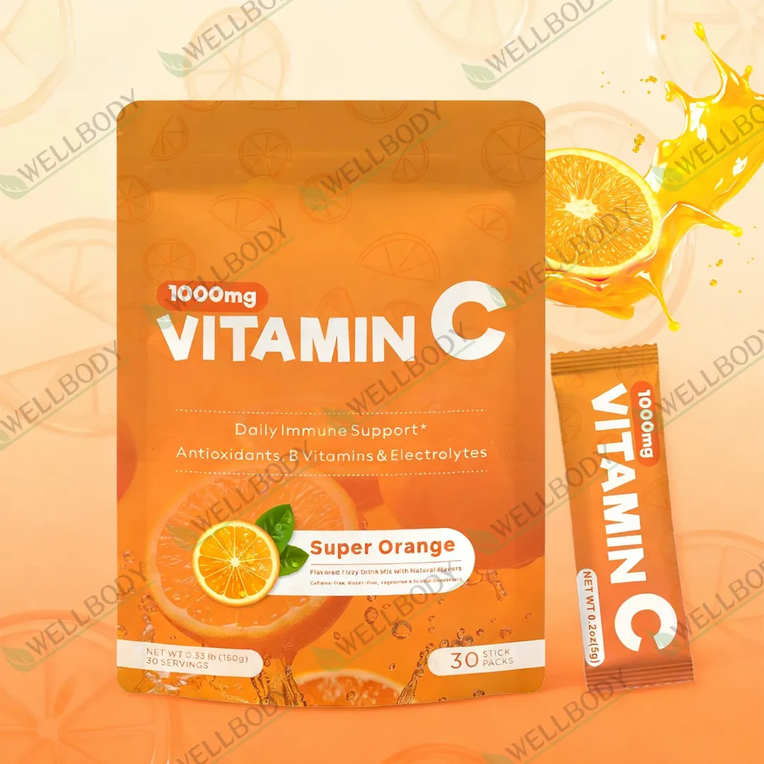 Poudre de vitamine C liposomale WELLBODY, marque privée, qualité cosmétique, soin de la peau, blanchiment