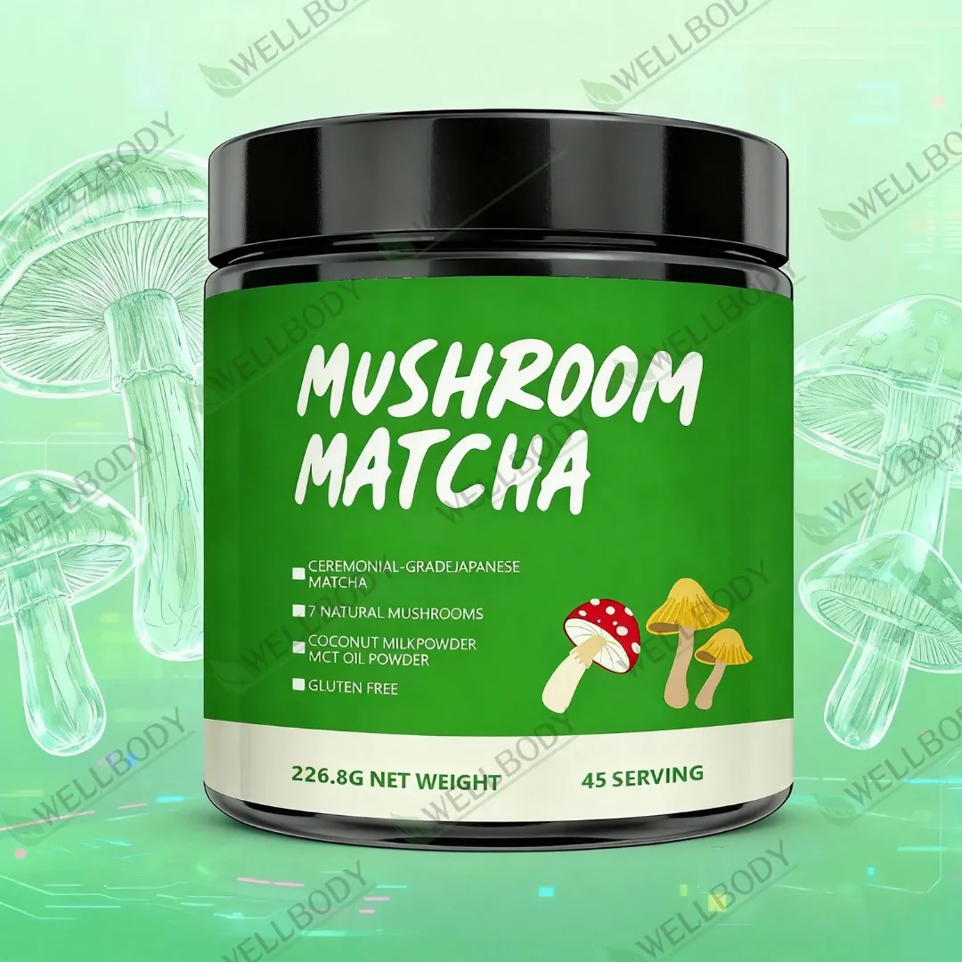 Poudre de café au matcha et aux champignons WELLBODY OEM Private Label