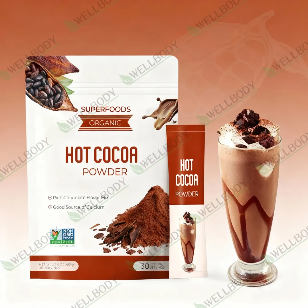 Poudre de cacao brute biologique naturelle non alcalinisée WELLBODY