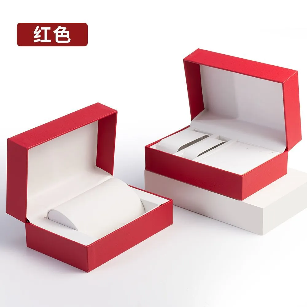 Boîte à bijoux personnalisée en cuir PU pour montre, collier, bracelet et bague