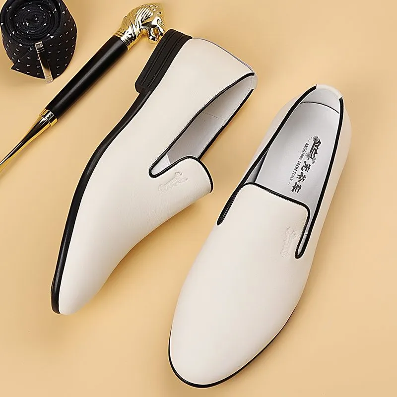 Mocassins Hommes en Cuir – Style Coréen, Respirants & Élégants