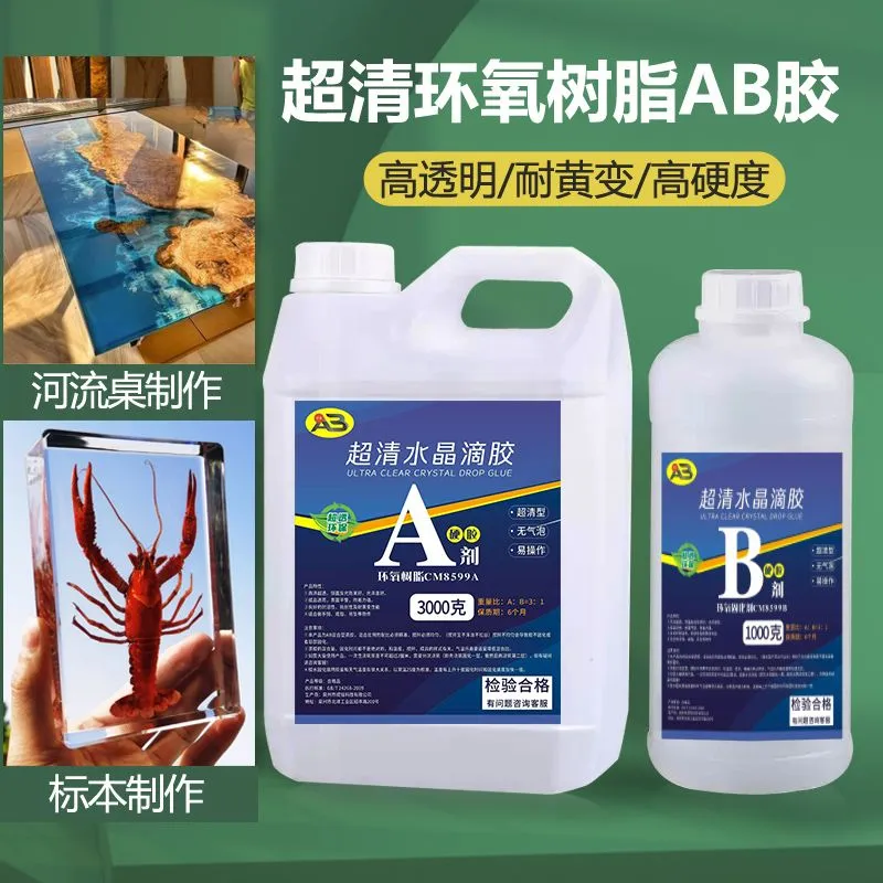 Résine époxy AB haute transparence – 8 kg – Idéale pour tables rivière, moulage et projets DIY