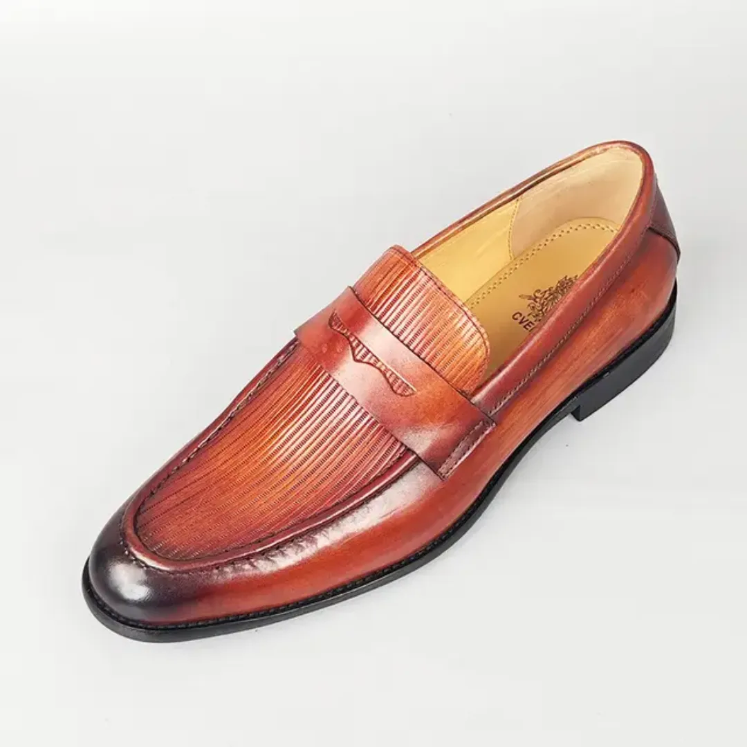 Mocassins en cuir pour homme – Chaussures de ville élégantes à bout pointu
