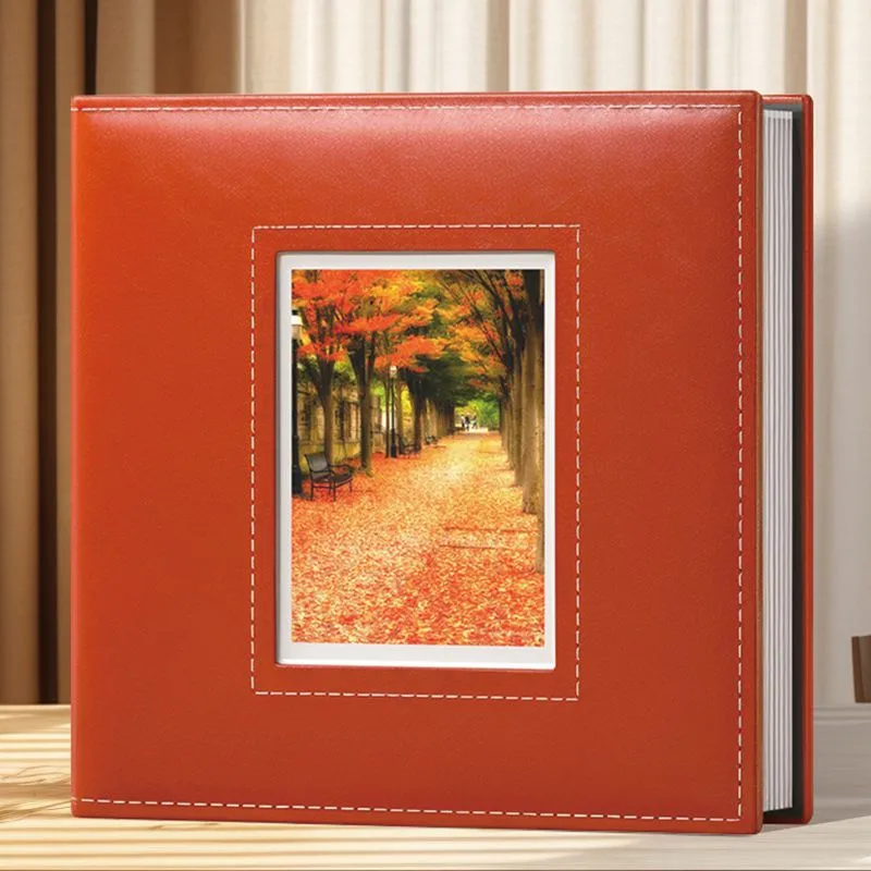 Album photo premium en cuir – Album souvenir auto-adhésif grande capacité