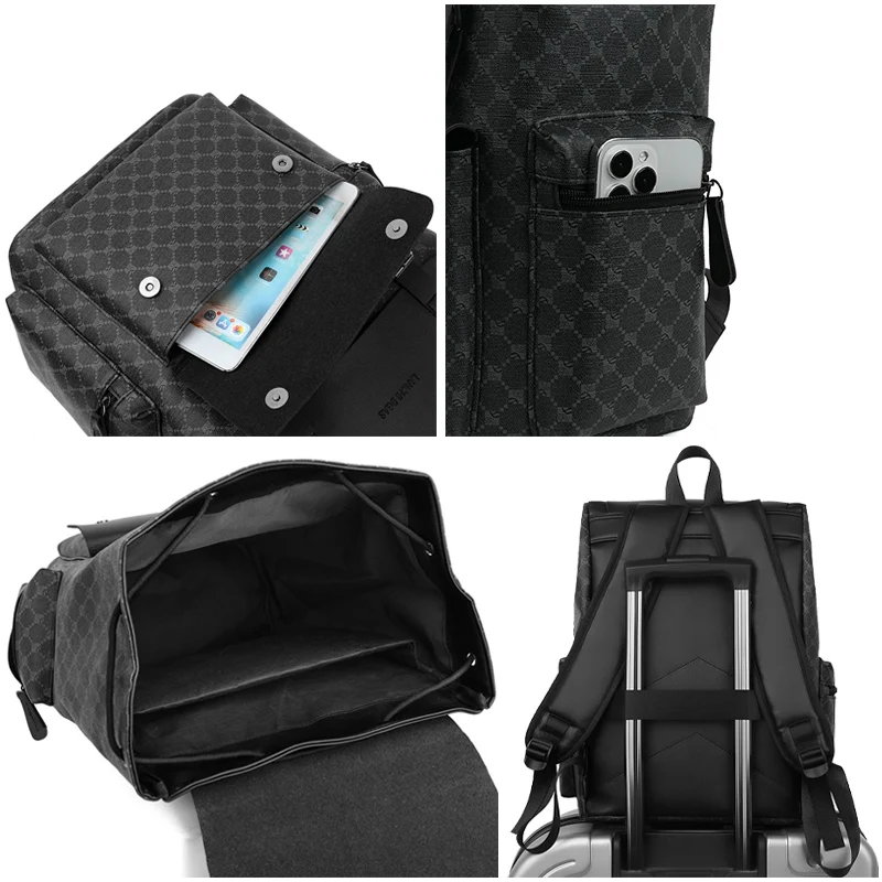 Sac à Dos Ordinateur Imperméable en PU – Style Anime Unisexe, Fermeture Américaine, Dos Ergonomique
