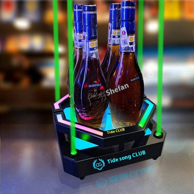 Présentoir à Vin LED Lumineux en Métal – Support Bar Discothèque Karaoké | SHEFAN SF123
