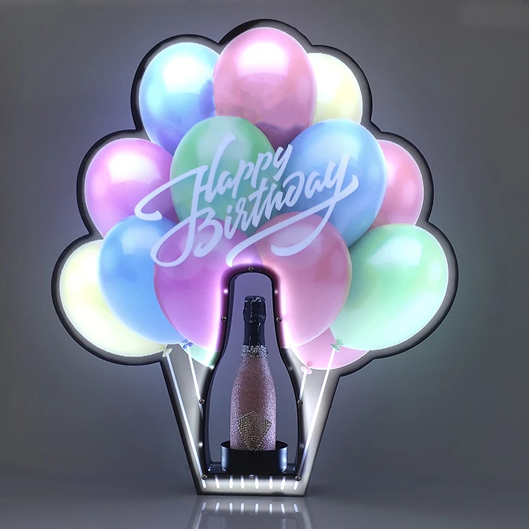 Glorificateur de Bouteille LED RGB Rechargeable – Présentoir VIP Acrylique pour Bar & Nightclub