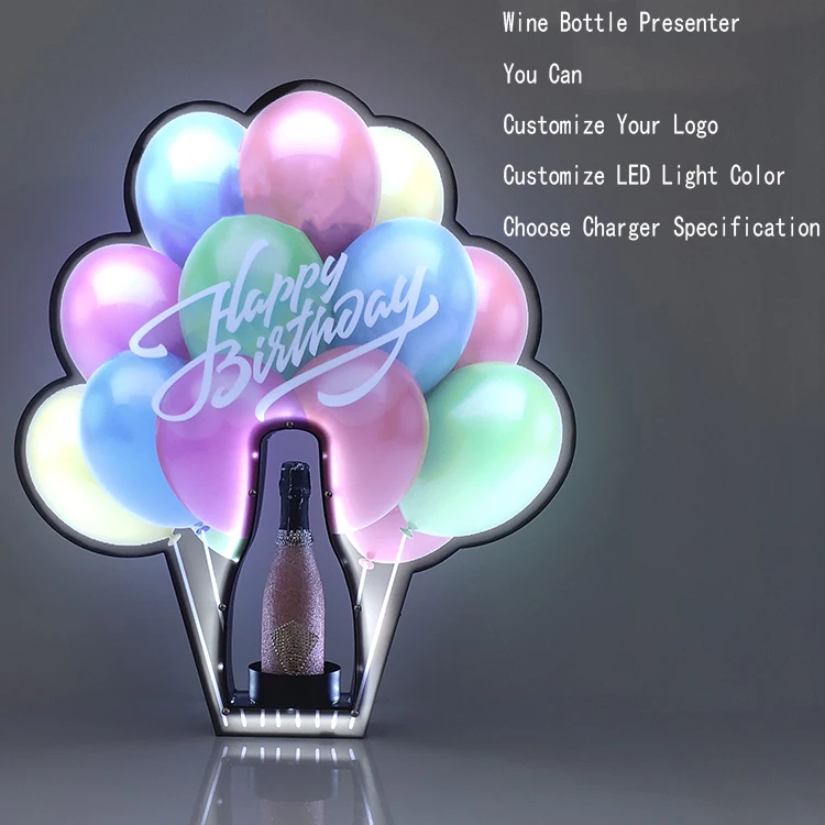 Glorificateur de Bouteille LED RGB Rechargeable – Présentoir VIP Acrylique pour Bar & Nightclub