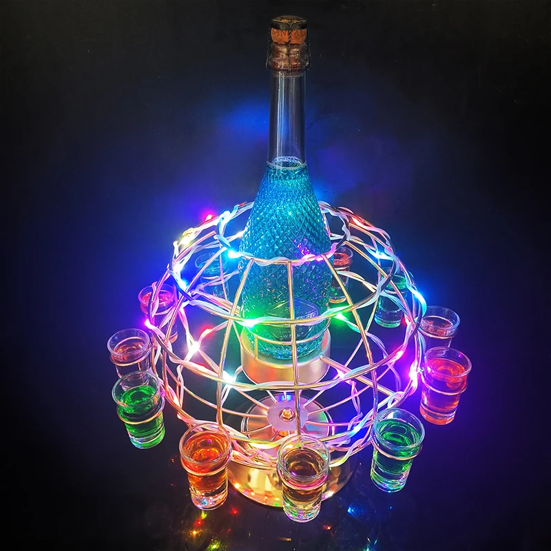 Support Arbre à Cocktails LED Rechargeable – Présentation Lumineuse pour Bar, Mariage & Soirée