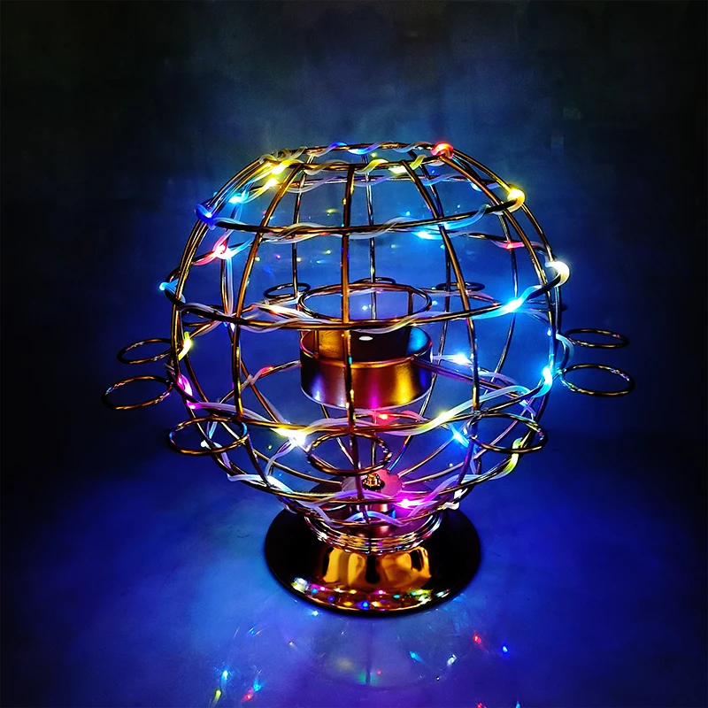 Support Arbre à Cocktails LED Rechargeable – Présentation Lumineuse pour Bar, Mariage & Soirée