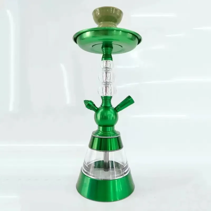 Chicha Mazaya Luxe – Kit Complet Portable en Verre, Acrylique & Aluminium avec Lumières LED