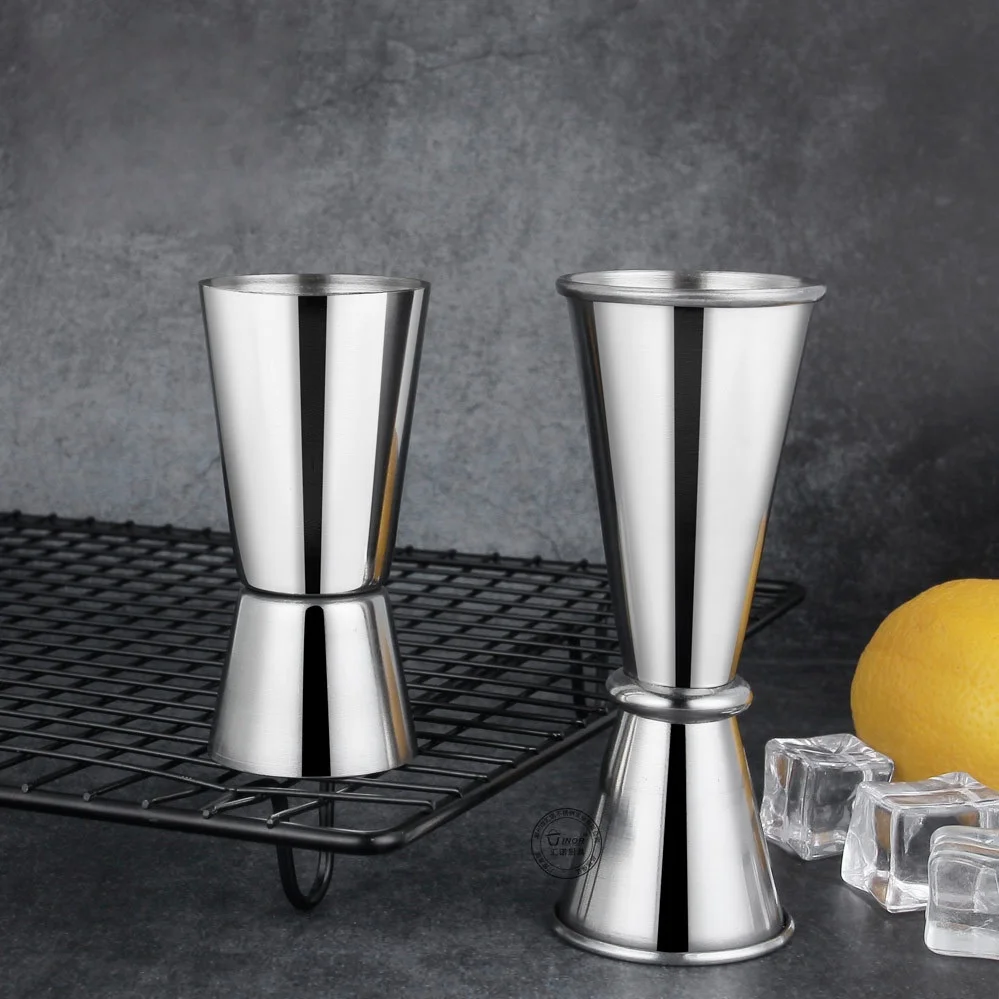 Jigger Double Face Inox 304 – Doseur de Bar Professionnel 15/30 ml & 30/60 ml