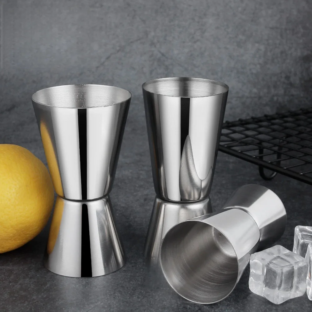 Jigger Double Face Inox 304 – Doseur de Bar Professionnel 15/30 ml & 30/60 ml