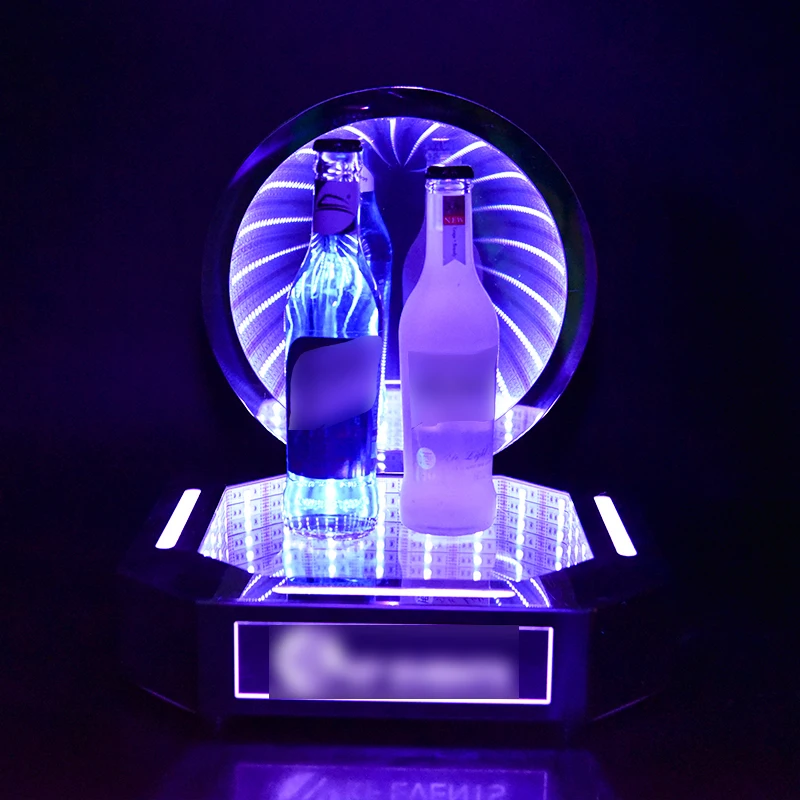 Présentoir à Bouteilles LED en Acrylique | Éclairage VIP Champagne/Vin/Bière | Personnalisable