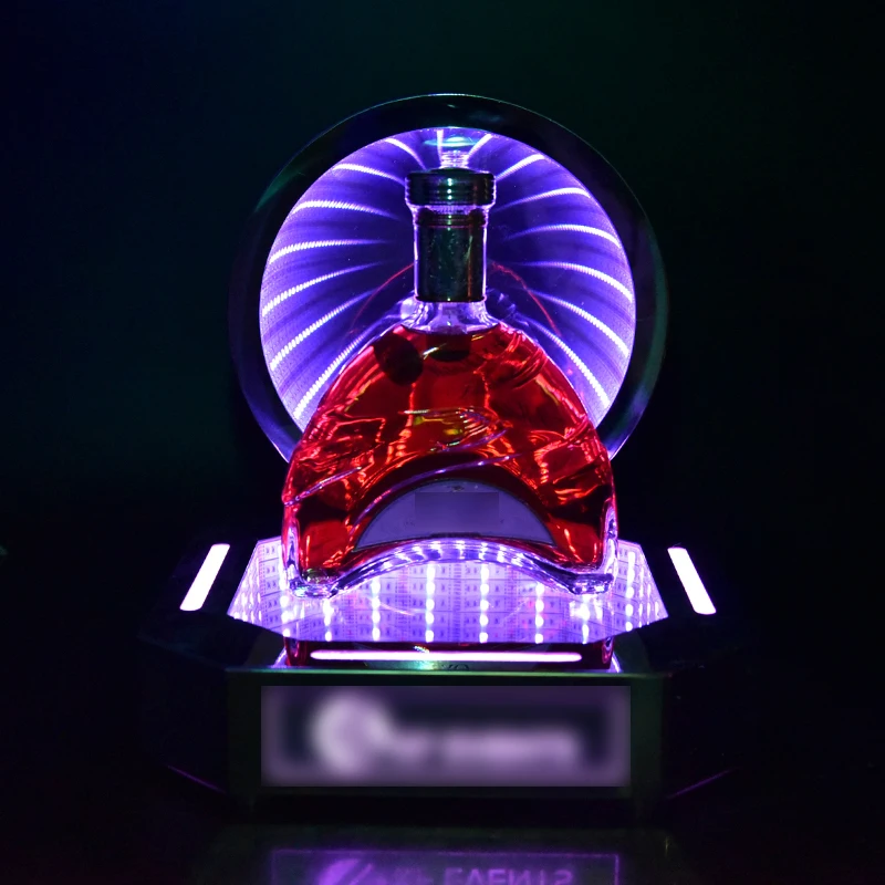 Présentoir à Bouteilles LED en Acrylique | Éclairage VIP Champagne/Vin/Bière | Personnalisable