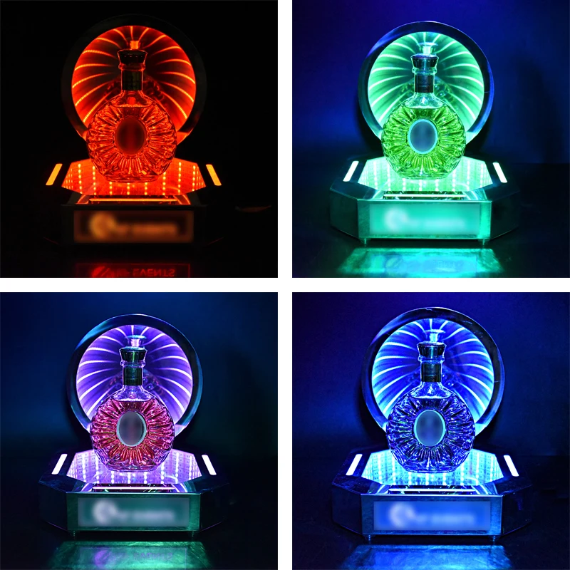 Présentoir à Bouteilles LED en Acrylique | Éclairage VIP Champagne/Vin/Bière | Personnalisable