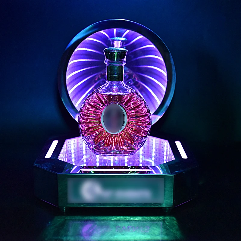 Présentoir à Bouteilles LED en Acrylique | Éclairage VIP Champagne/Vin/Bière | Personnalisable