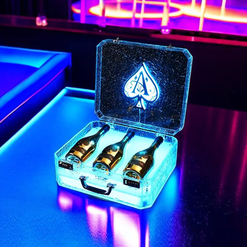 Présentoir à Bouteilles VIP en Acrylique avec Éclairage LED – Champagne & Spiritueux | Bar & KTV