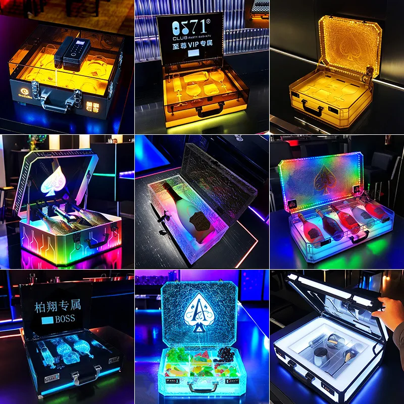 Présentoir à Bouteilles VIP en Acrylique avec Éclairage LED – Champagne & Spiritueux | Bar & KTV
