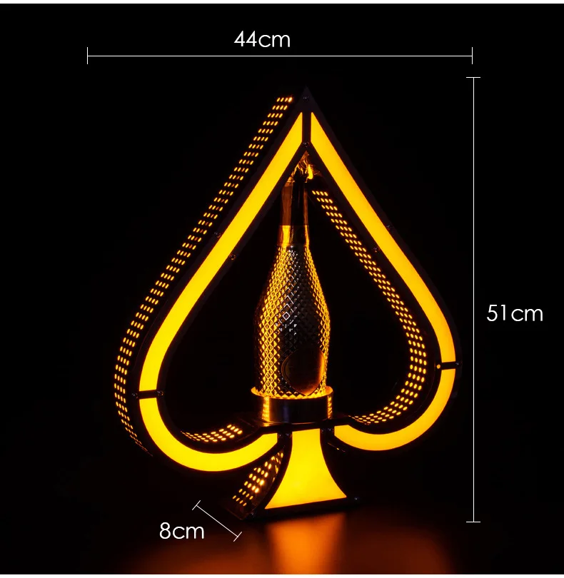 Glorificateur de Bouteilles LED en Acier Inoxydable – Présentoir Lumineux Vin & Champagne
