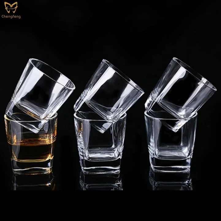 Verre à Whisky Carré 250ml Personnalisable Logo – Idéal Pubs & Bars