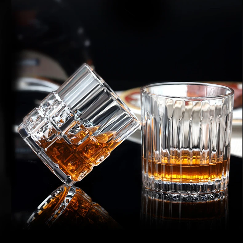 Verre à Whisky Cristal Luxe Soufflé Main | Rotatif Old Fashioned | Personnalisable Logo