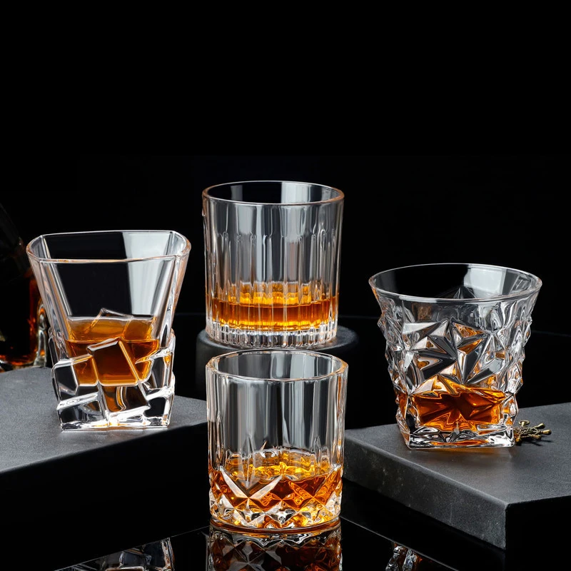 Verre à Whisky Cristal Luxe Soufflé Main | Rotatif Old Fashioned | Personnalisable Logo