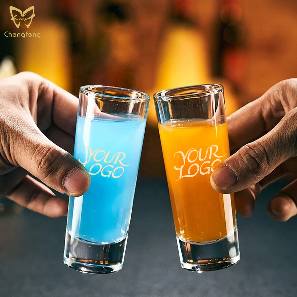 Set 2 Verres à Shot 60ml - Whisky Vodka Tequila | Base Lourde Transparente | Idéal Cadeau