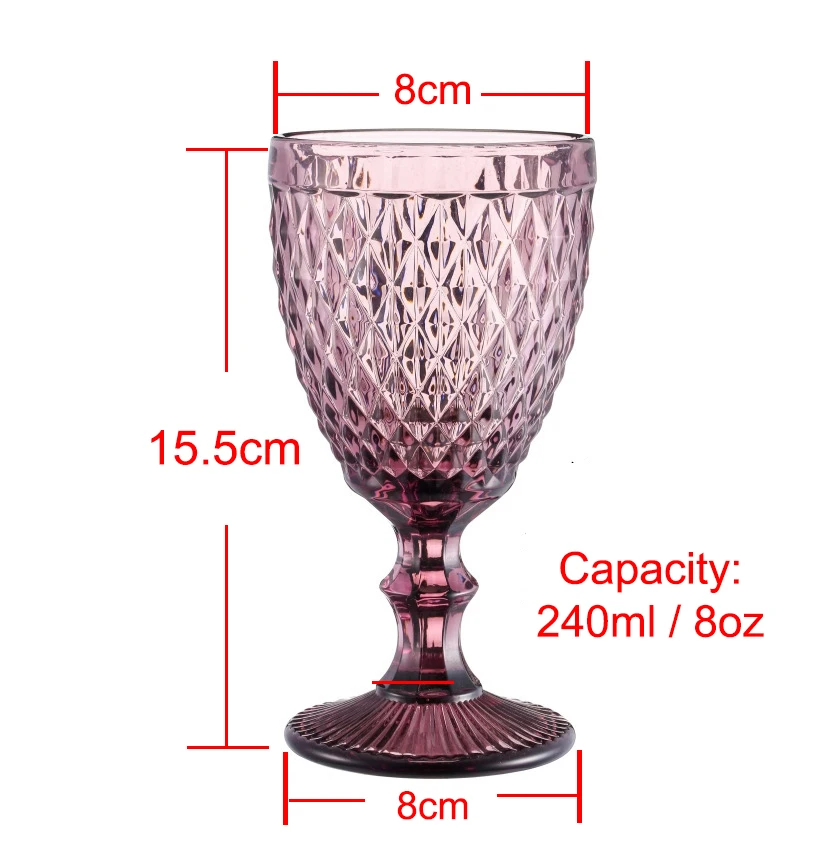 Verres à cocktail vintage colorés bord doré – Idéal mariages, bars & restaurants
