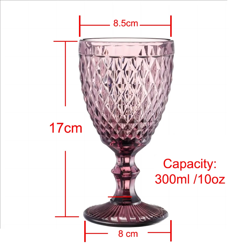 Verres à cocktail vintage colorés bord doré – Idéal mariages, bars & restaurants