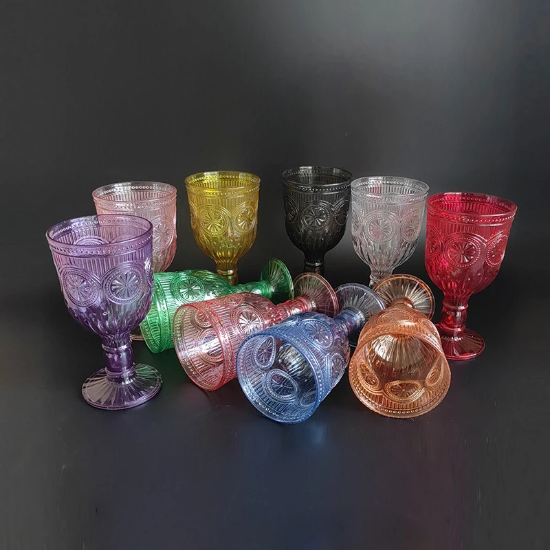 Gobelet à vin rétro vintage incassable en plastique – Idéal mariages & événements (10 couleurs)