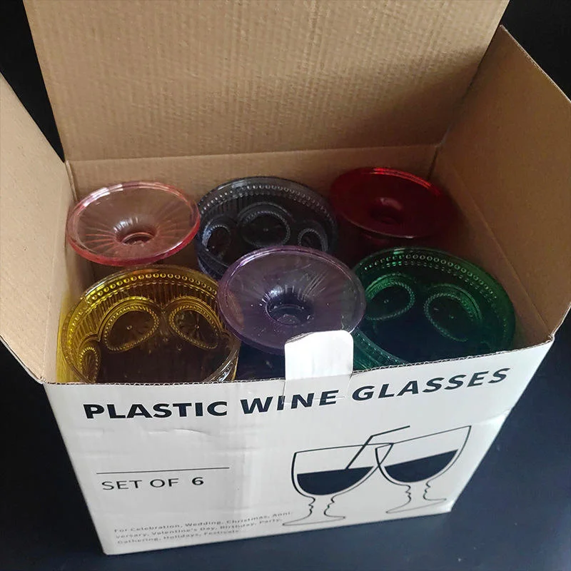 Gobelet à vin rétro vintage incassable en plastique – Idéal mariages & événements (10 couleurs)