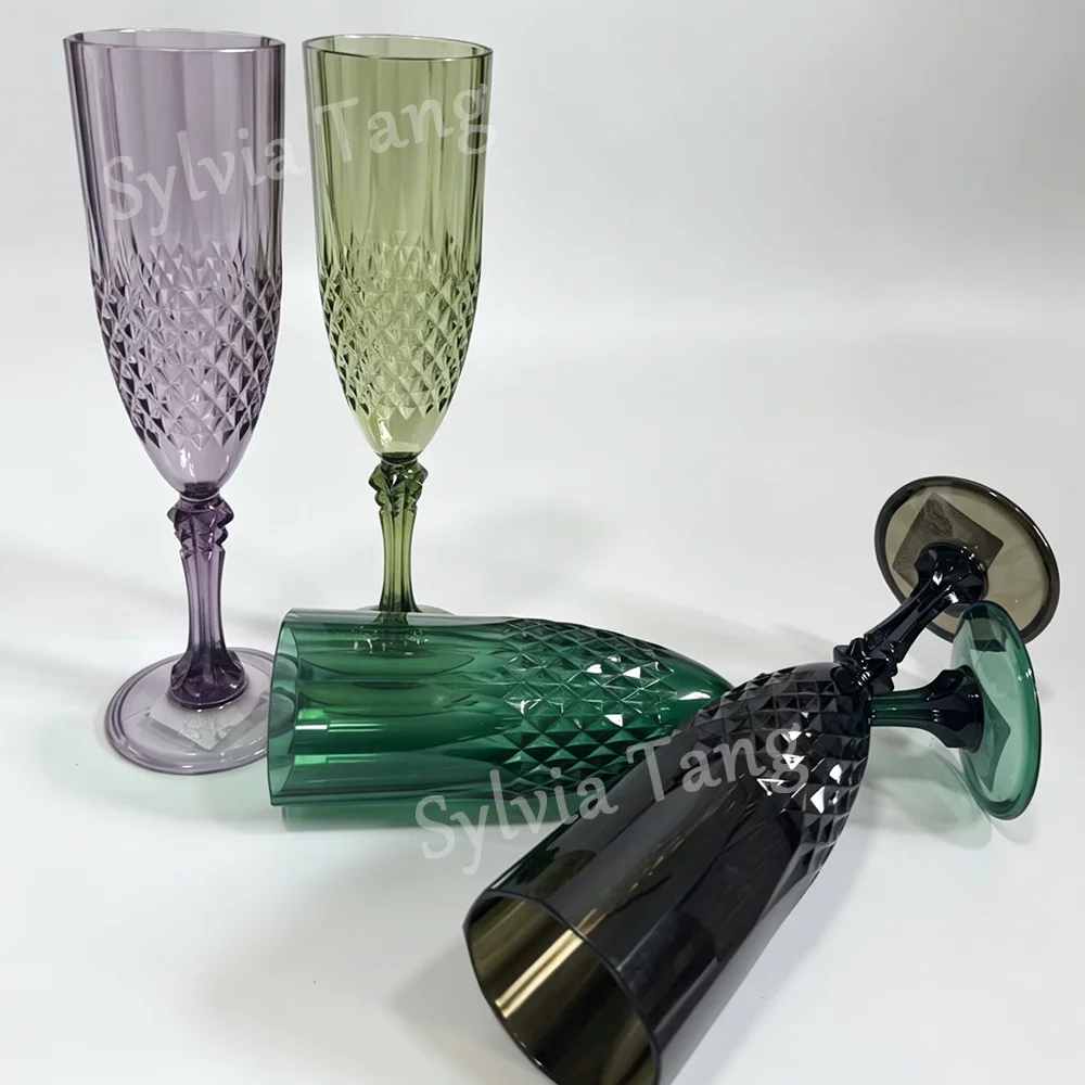 Flûtes à champagne en plastique réutilisables personnalisables – Idéales pour vos fêtes et événements